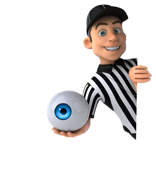 Fun Illustration American Referee Eye — Stock Photo, Image