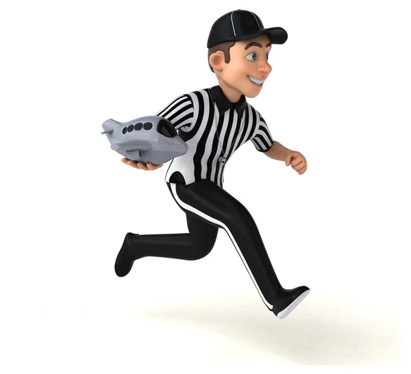 Fun Illustration American Referee Plane — Stock Photo, Image