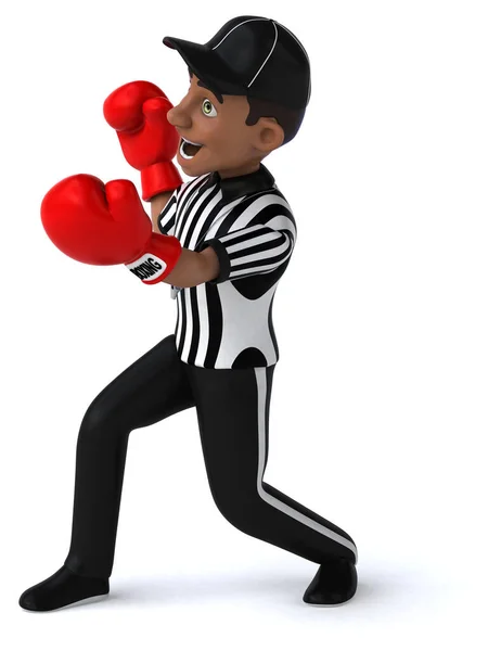 Fun Illustration American Referee Boxing — Stock Photo, Image
