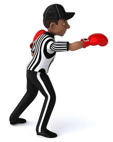 Fun Illustration American Referee Boxing — Stock Photo, Image