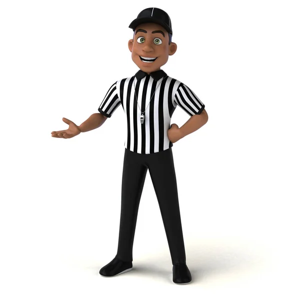 Kul Illustration Amerikansk Referee Tecknad Karaktär — Stockfoto