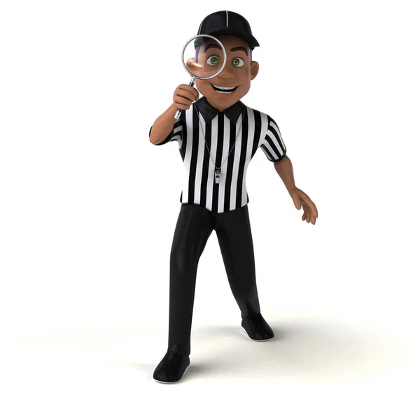 Kul Illustration Amerikansk Referee Tecknad Karaktär — Stockfoto