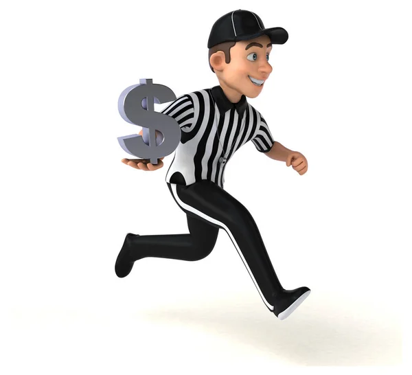 Fun Illustration American Referee Dollar — Stock Photo, Image