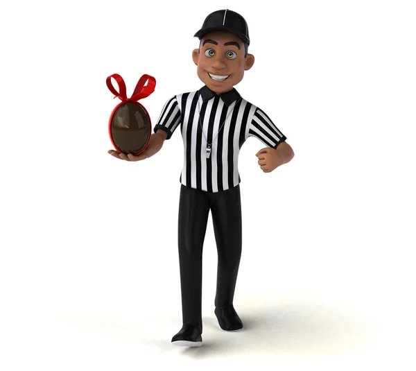 Divertente Illustrazione Arbitro Americano Con Uovo — Foto Stock