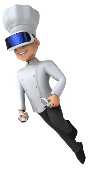 Fun Illustration Chef Cartoon Character Helmet — Stock Photo, Image
