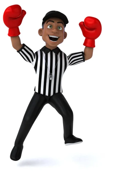 Fun Illustration American Referee Boxing — Stock Photo, Image