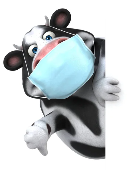 Fun Cartoon Character Cow Mask — Stock Photo, Image