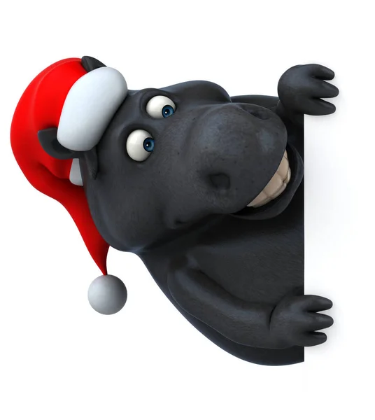 Divertimento Cavallo Cappello Babbo Natale Illustrazione — Foto Stock