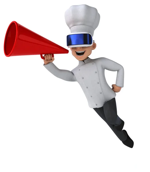 Fun Illustration Chef Cartoon Character Helmet — Stock Photo, Image