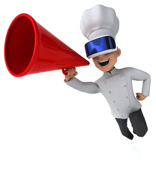 Fun Illustration Chef Cartoon Character Helmet — Stock Photo, Image