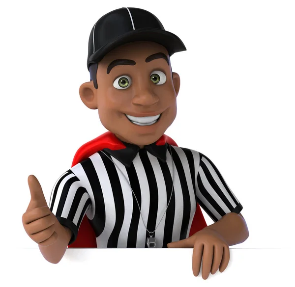 Kul Illustration Amerikansk Referee Tecknad Karaktär — Stockfoto