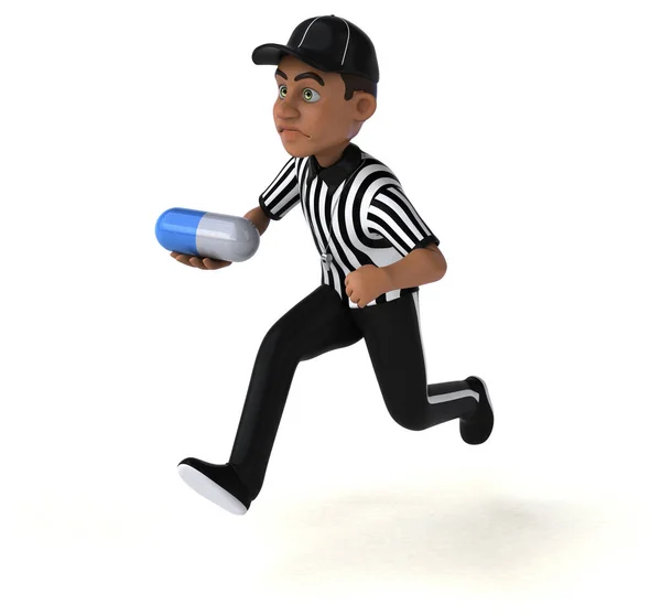 Fun Illustration American Referee Pill — Stock Photo, Image