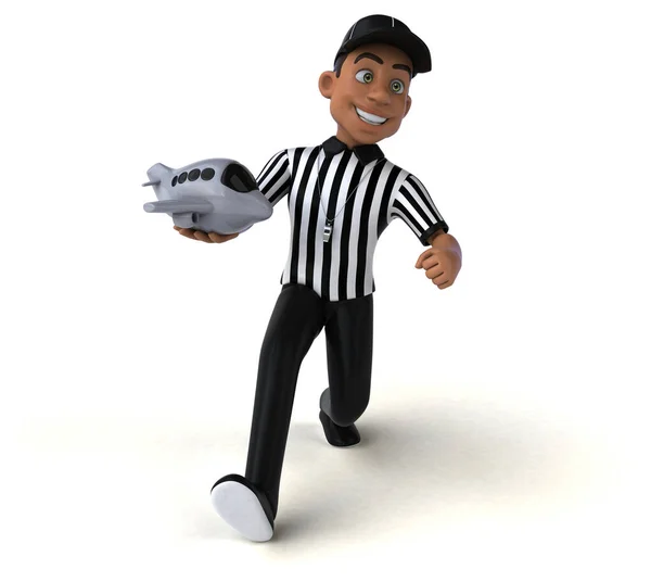 Fun Illustration American Referee Plane — Stock Photo, Image