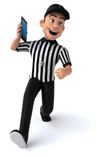 Fun Illustration American Referee Phone — Stock Photo, Image