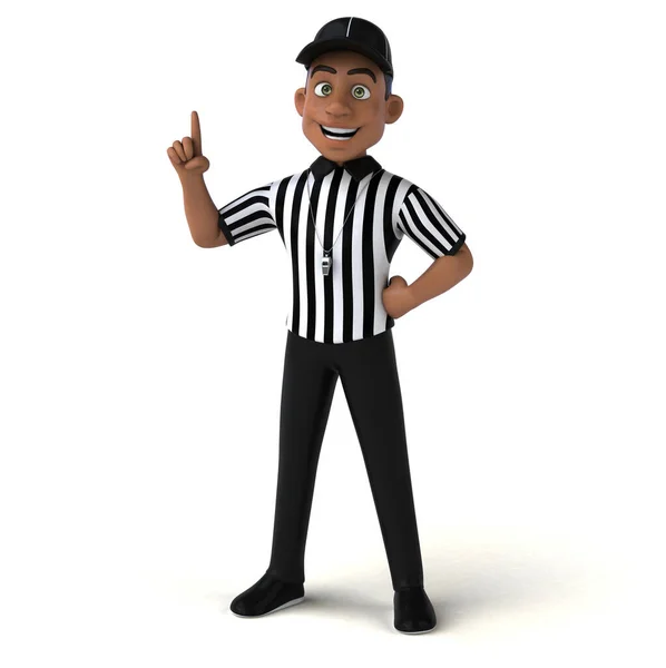 Fun Illustration American Referee White Background — Stock Photo, Image