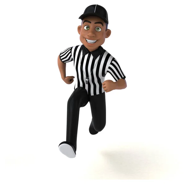 Fun Illustration American Referee White Background — Stock Photo, Image