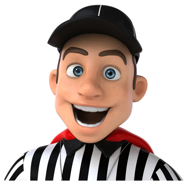 Fun Illustration American Referee White Background — Stock Photo, Image