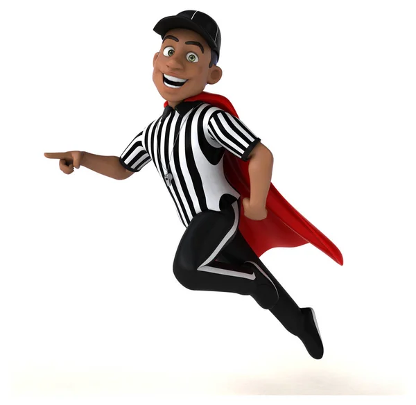 Fun Illustration American Referee White Background — Stock Photo, Image