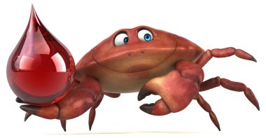 Düşürmeli eğlence yengeci - 3D Görüntü