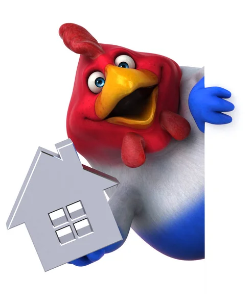 Zabawa Kurczaka Domu — Zdjęcie stockowe