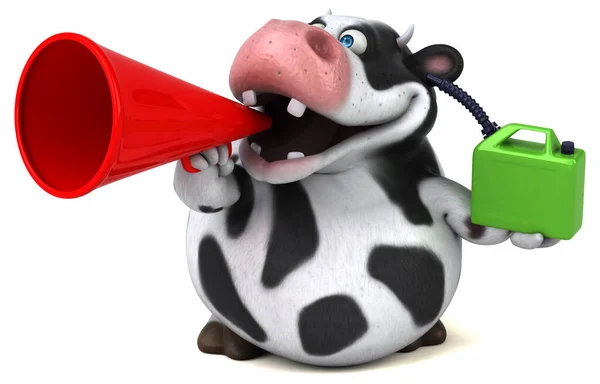Ilustração Vaca Divertida Com Óleo — Fotografia de Stock