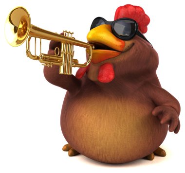 Enstrümanlı eğlenceli tavuk