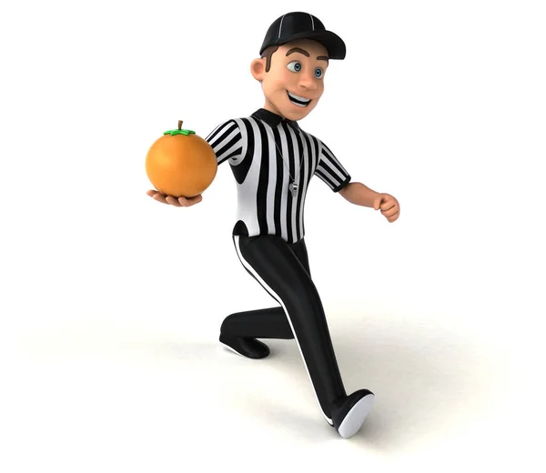 Fun Illustration American Referee Orange — Stock Photo, Image