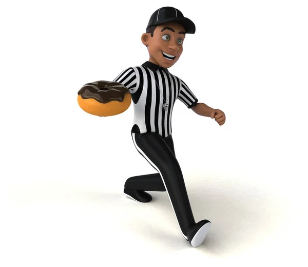 Fun Illustration American Referee Donut — Stock Photo, Image