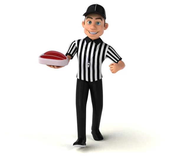 Divertente Illustrazione Arbitro Americano Con Carne — Foto Stock