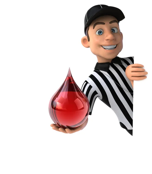 Fun Illustration American Referee Drop — Stock Photo, Image