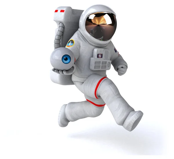 Fun Astronaut Mit Auge Illustration — Stockfoto
