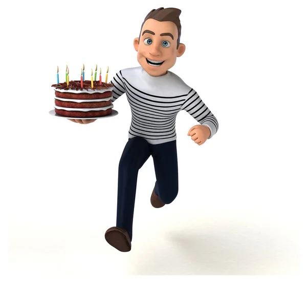 Fun Cartoon Casual Character Cake — Stock Photo, Image