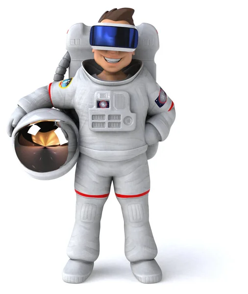 Diversión Ilustración Personaje Astronauta Con Casco — Foto de Stock