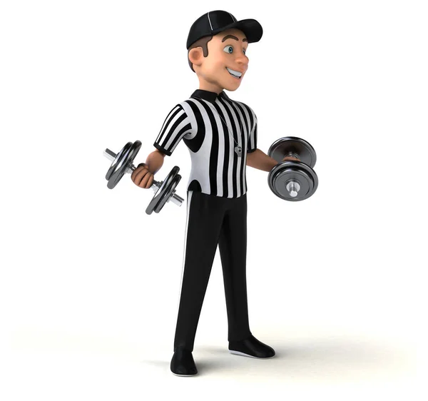 Fun Illustration American Referee Weights — Stock Photo, Image