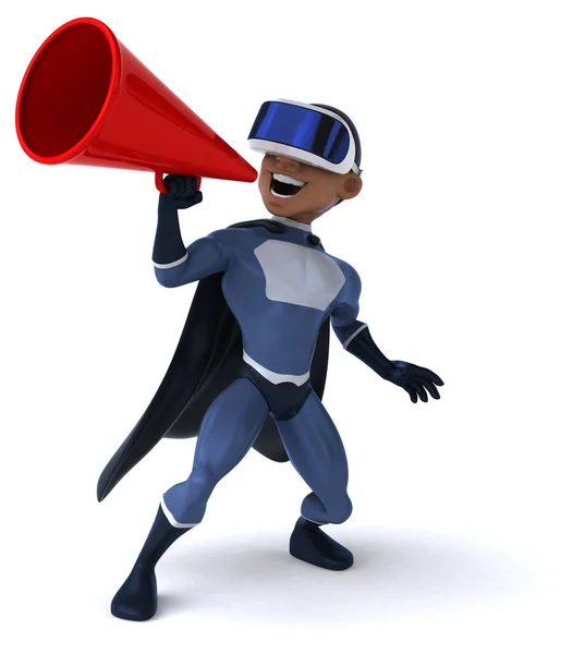 Fun Illustration Superhero Character Helmet — Stock Photo, Image