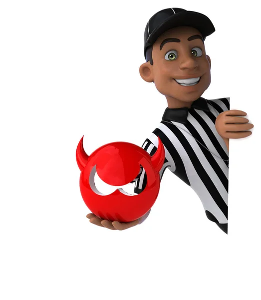 Fun Illustration American Referee Virus — Stock Photo, Image