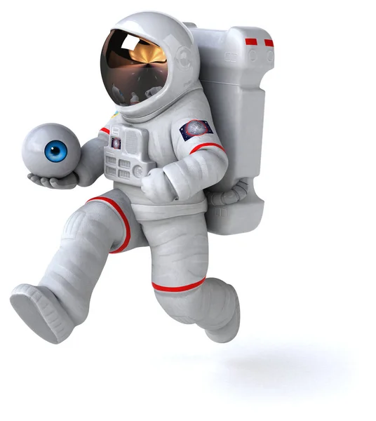 Leuke Astronaut Met Oog Illustratie — Stockfoto