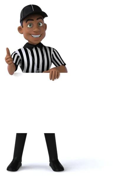 Kul Illustration Amerikansk Referee Tecknad Karaktär — Stockfoto