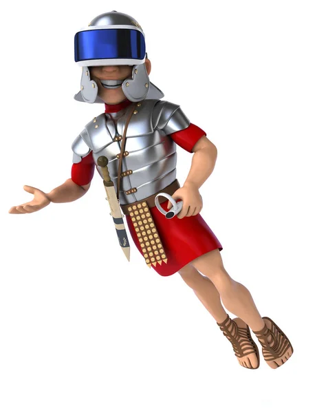 Забавный Мультфильм Римском Солдате Каской — стоковое фото