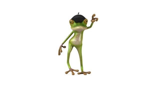 Funny Cartoon Character Frog Dancing Animation — Video Stok - Main Image