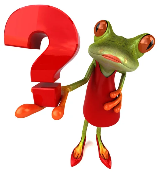 Fun Frog Question Illustration — Stock Photo, Image