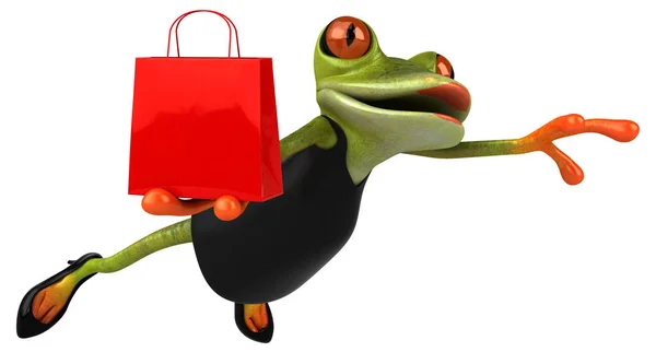 玩具袋青蛙 3D图解 — 图库照片
