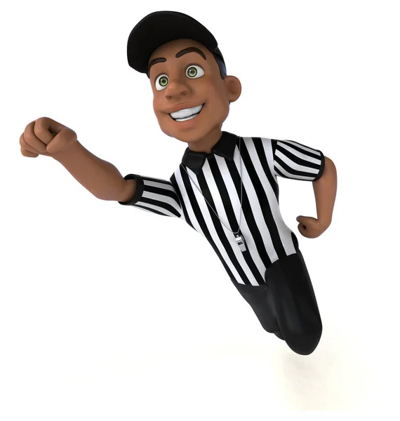 Divertente Illustrazione Personaggio Arbitro Americano — Foto Stock