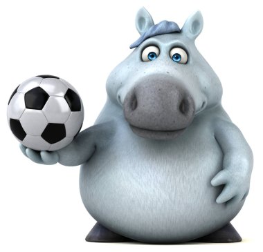 Top ile eğlenceli at - 3D Görüntü