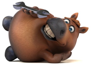 Aletli eğlenceli at - 3B Görüntü