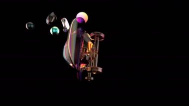 Altın kaykay 3D animasyon 