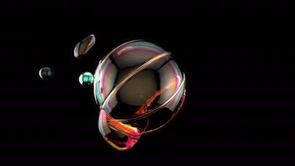 抽象的な背景にボールの3Dアニメーション — ストック動画