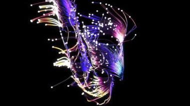 Soyut arkaplanda saksafonun 3d animasyonu 