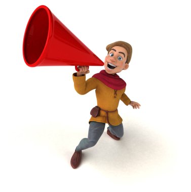 Bir ortaçağ tarihsel karakterinin 3D görüntüsü