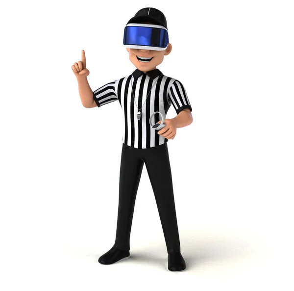 Fun Illustration Referee Character Helmet — Stock Photo, Image